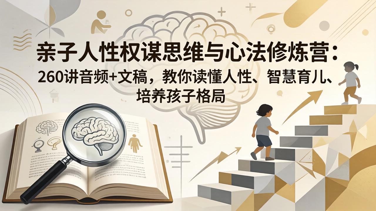 亲子人性权谋思维与心法修炼营：260讲音频+文稿，教你读懂人性、智慧育儿、培养孩子格局-自媒小站网创副业站