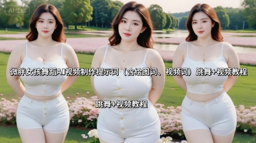 微胖女孩舞蹈AI视频制作提示词(含绘图词、视频词) 跳舞+视频教程-自媒小站网创副业站
