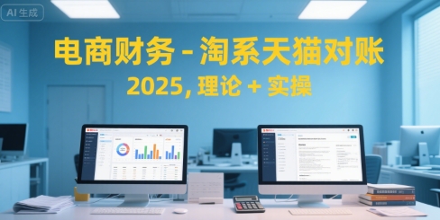 电商财务-淘系天猫对账2025，理论+实操-自媒小站网创副业站