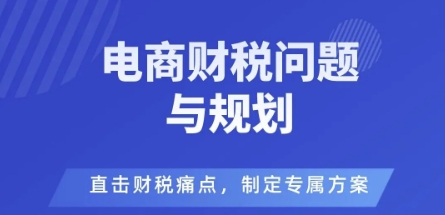 电商企业财税风险与规避，直击财税痛点，制定专属方案-自媒小站网创副业站