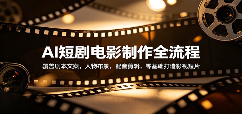 AI短剧电影制作全流程：覆盖剧本文案，人物布景，配音剪辑，零基础打造影视短片-自媒小站网创副业站