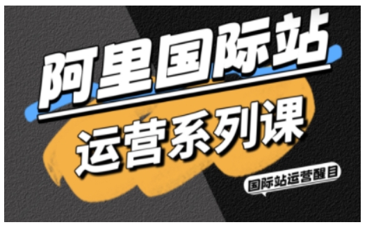 阿里国际站运营系列课，涵盖精准引流、直通车与全站推实战SOP，搭配AI效率工具包与高阶增长玩法-自媒小站网创副业站