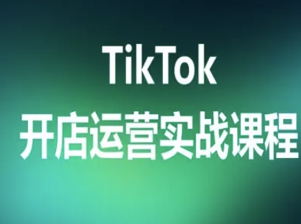 TikTok开店运营实战课程，TK跨境电商实操全流程-自媒小站网创副业站