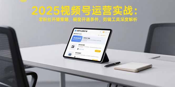 2025视频号运营实战：零粉丝开播策略，橱窗开通条件，剪辑工具深度解析-自媒小站网创副业站