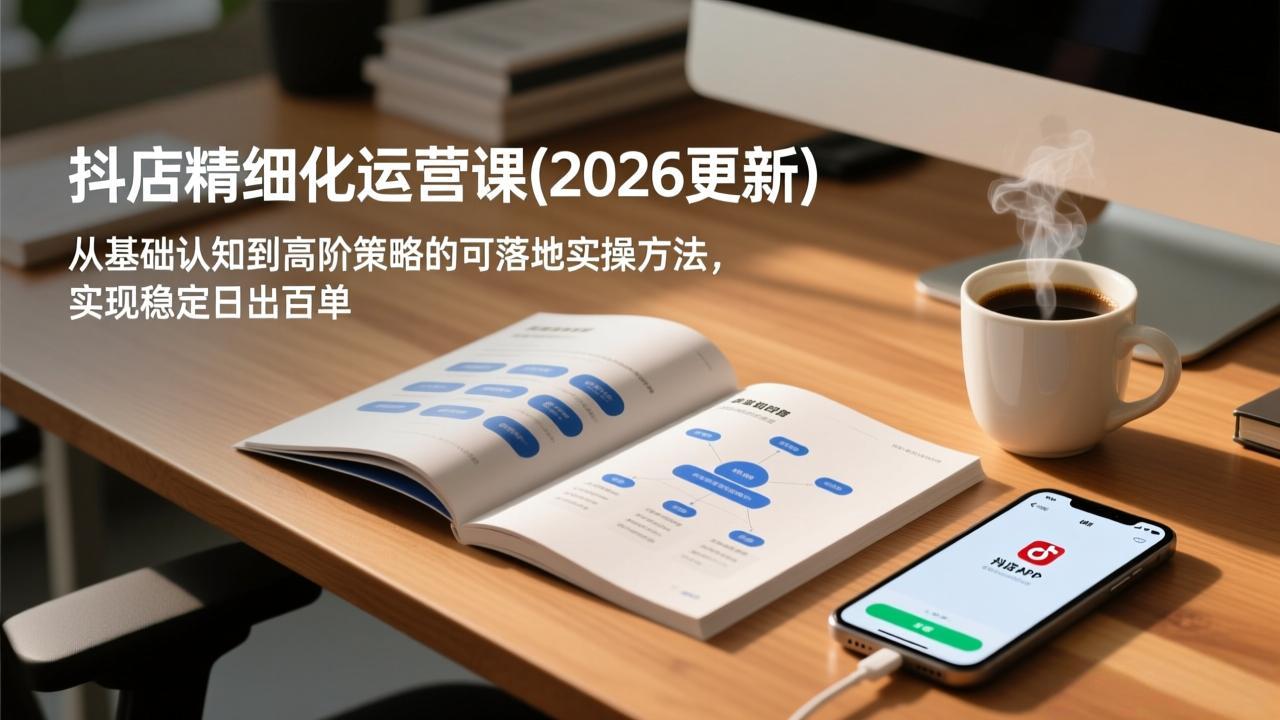 抖店精细化运营课(2026更新-自媒小站网创副业站