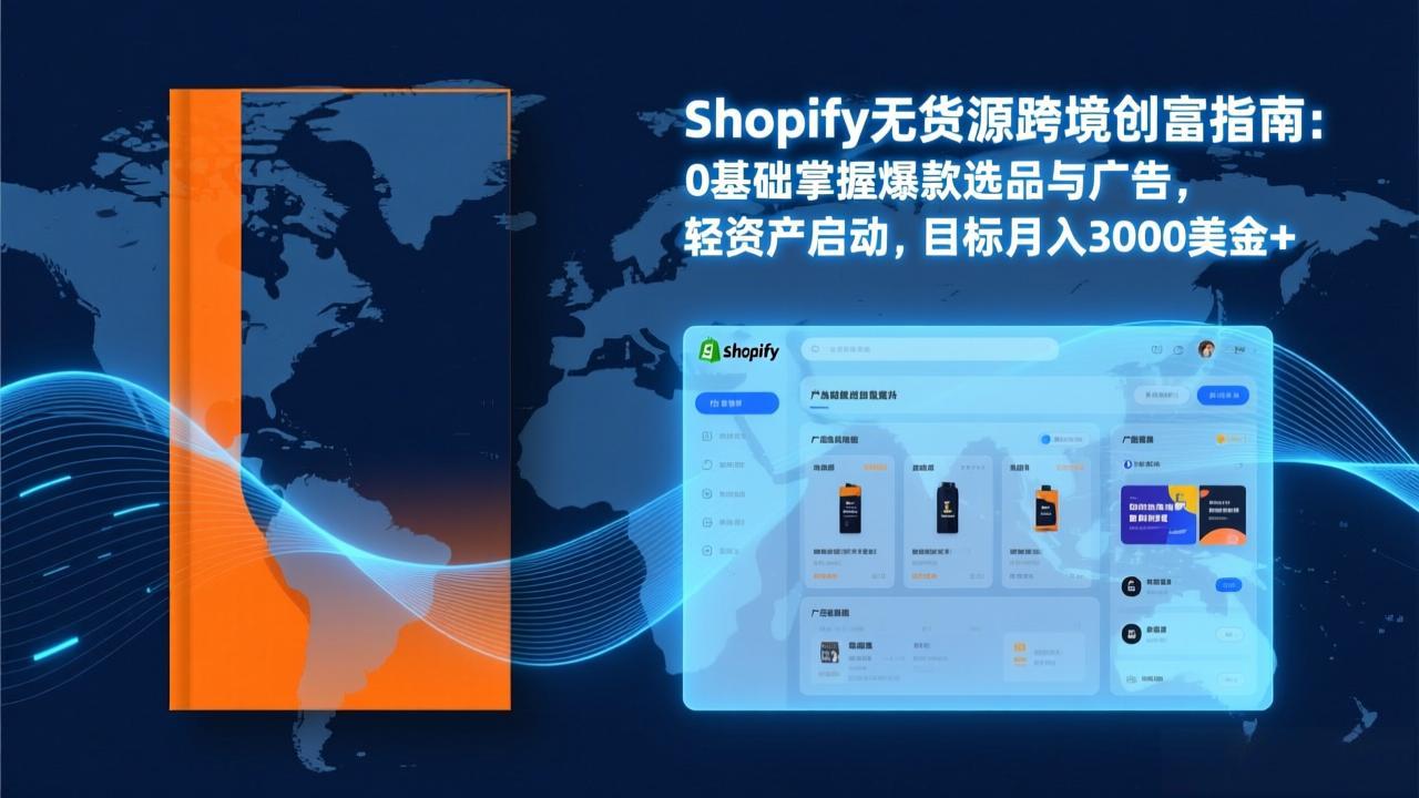 Shopify爆款打法实战：从选品到广告投放，复制爆款模型，驱动独立站月销售额破万刀-自媒小站网创副业站