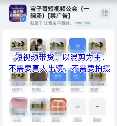 宝子哥头部团队短视频带货，以混剪为主，不需要真人出镜，不需要拍摄【更新8月】-自媒小站网创副业站