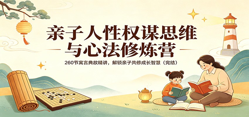亲子人性权谋思维与心法修炼营：260节寓言典故精讲，解锁亲子共修成长智慧(完结)-自媒小站网创副业站