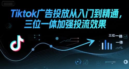 Tiktok广告投放从入门到精通，三位一体加强投流效果-自媒小站网创副业站