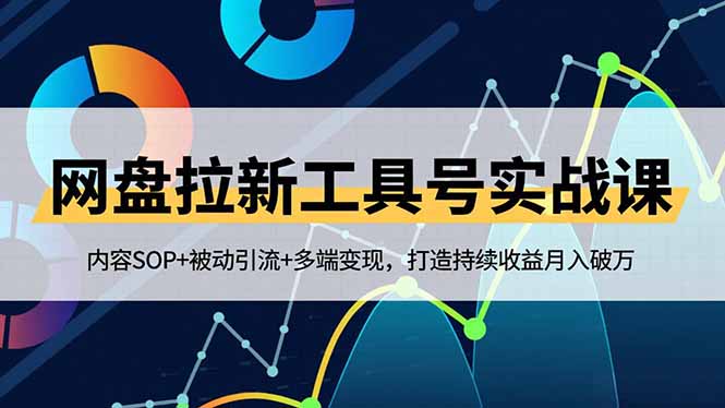 网盘拉新工具号实战课，内容SOP+被动引流+多端变现，打造持续收益月入破万-自媒小站网创副业站