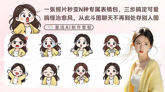 一张照片秒变N种专属表情包，三步搞定可爱搞怪治愈风，从此斗图聊天不再到处存别人图-自媒小站网创副业站