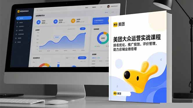 美团大众运营实战课程，排名优化、推广投放、评价管理，助力店铺业绩倍增-自媒小站网创副业站
