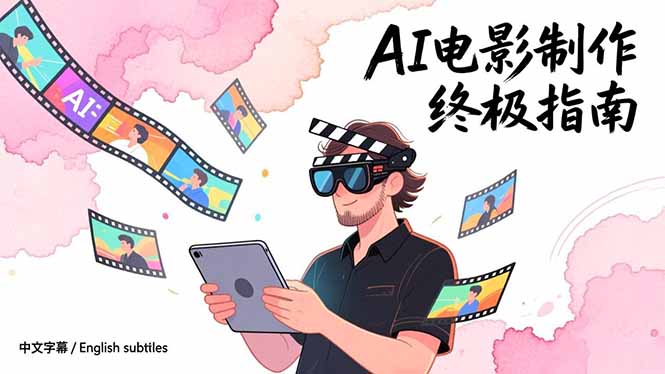 AI电影制作终极指南：从创意到成片，系统掌握智能影视全流程实战课(中英字幕-自媒小站网创副业站