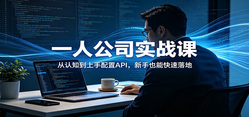 一人公司实战课：从认知到上手配置API，新手也能快速落地-自媒小站网创副业站