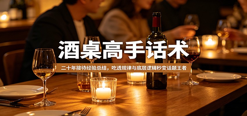 酒桌高手话术：二十年接待经验总结，吃透规律与底层逻辑秒变话题王者-自媒小站网创副业站
