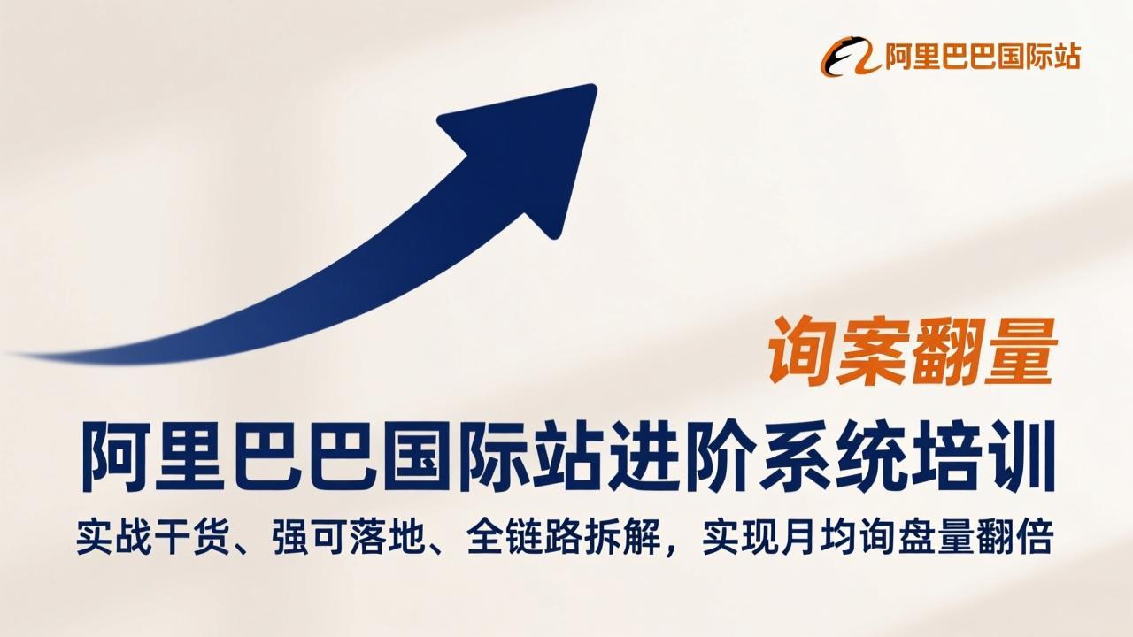 阿里巴巴国际站进阶系统培训，实战干货、强可落地、全链路拆解，实现月均询盘量翻倍-自媒小站网创副业站