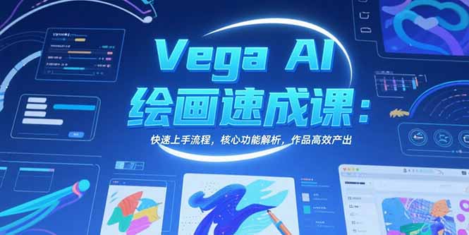 Vega AI绘画速成课：快速上手流程，核心功能解析，作品高效产出-自媒小站网创副业站