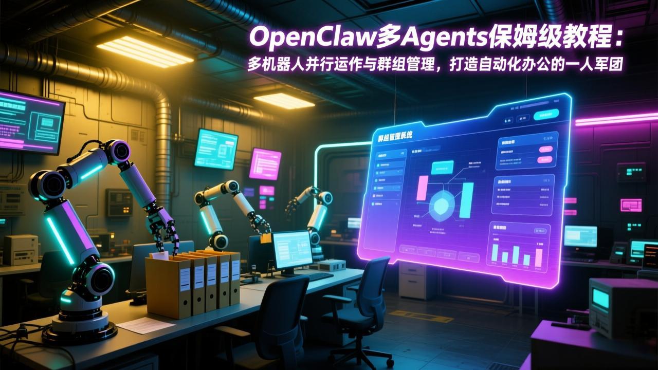 OpenClaw多Agents保姆级教程：多机器人并行运作与群组管理，打造自动化办公的一人军团-自媒小站网创副业站