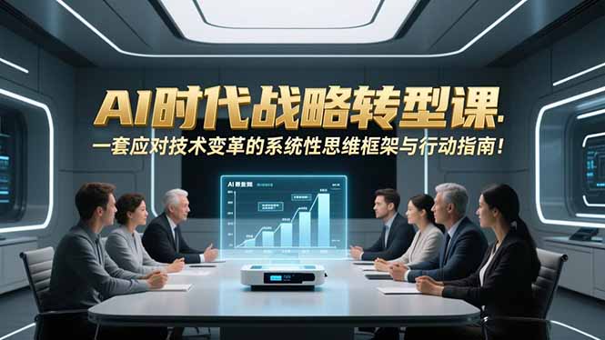 AI时代战略转型课：一套应对技术变革的系统性思维框架与行动指南！-自媒小站网创副业站