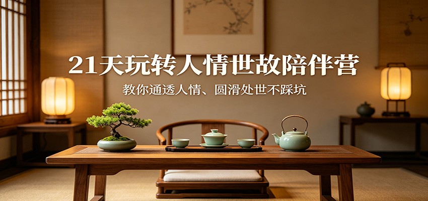 21天玩转人情世故陪伴营：教你通透人情、圆滑处世不踩坑-自媒小站网创副业站