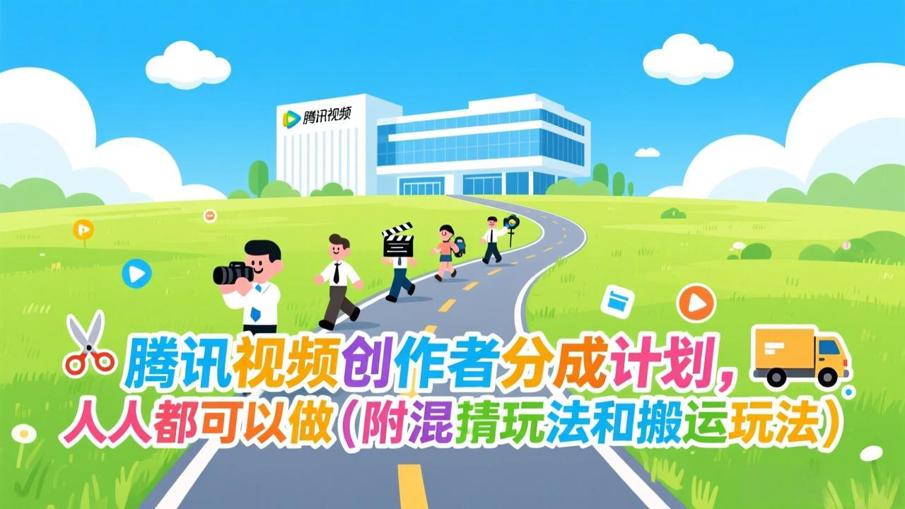 腾讯视频创作者分成计划，人人都可以做(附混剪玩法和搬运玩法-自媒小站网创副业站