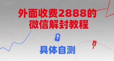 外面收费2888的微信解封教程，具体自测-自媒小站网创副业站