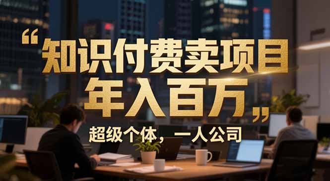 从0到年入百万：超级个体实战心得公开，个人IP×精准引流×成交系统全拆解-自媒小站网创副业站
