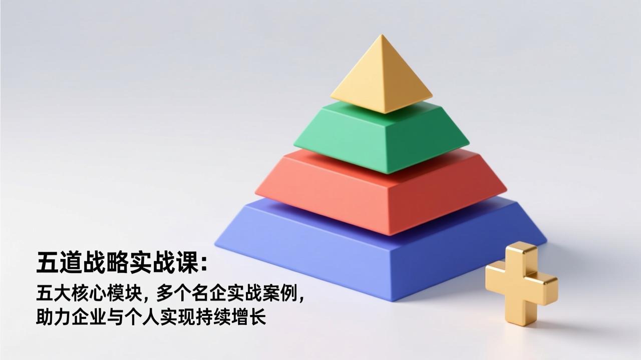 五道战略实战课：五大核心模块，多个名企实战案例，助力企业与个人实现持续增长-自媒小站网创副业站