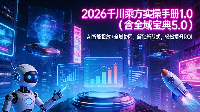 2026 千川乘方实操手册 1.0(含全域宝典 5.0-自媒小站网创副业站
