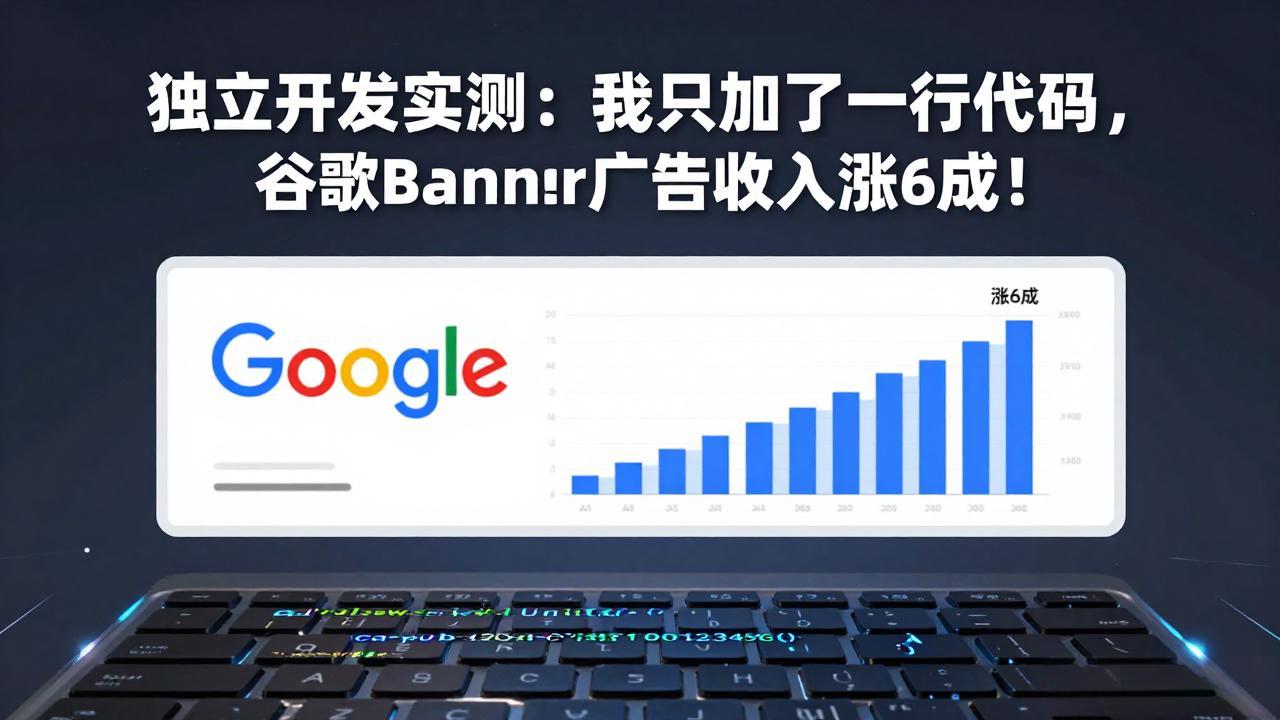 付费文章：独立开发实测：我只加了一行代码，谷歌Banner广告收入涨6成！-自媒小站网创副业站