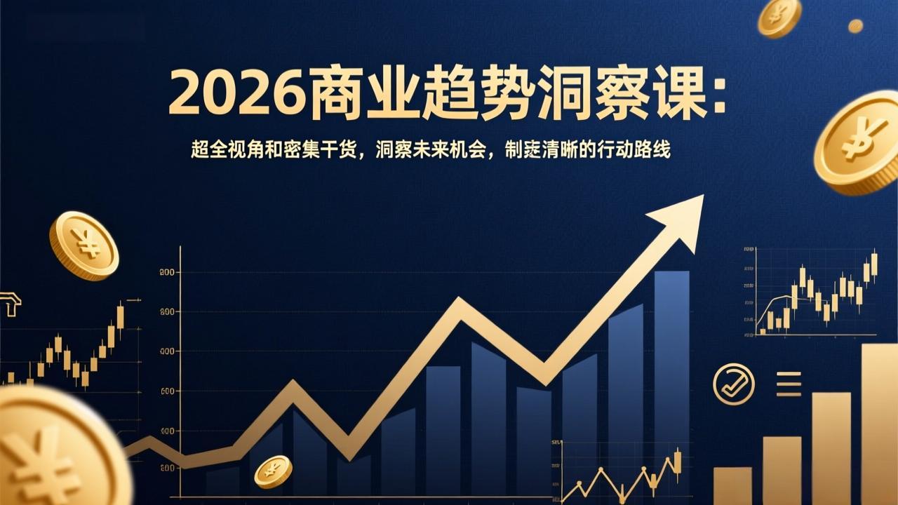 2026商业趋势洞察课：超全视角和密集干货，洞察未来机会，制定清晰的行动路线-自媒小站网创副业站