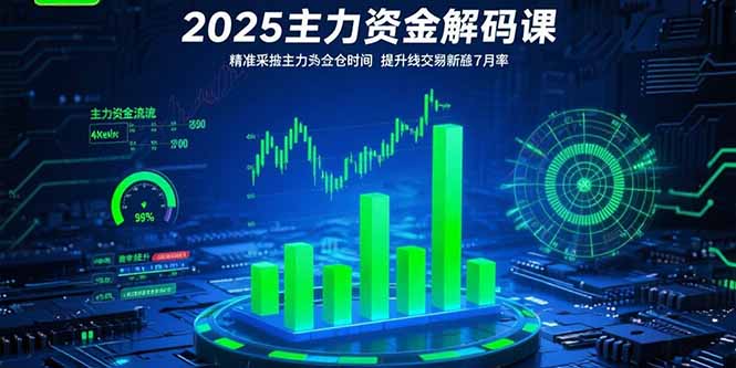 2025主力资金解码课：精准捕捉主力建仓时机，提升短线交易胜率(更新7月-自媒小站网创副业站