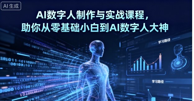 AI数字人制作与实战课程，助你从零基础小白到AI数字人大神-自媒小站网创副业站