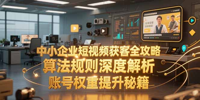 中小企业短视频获客全攻略，算法规则深度解析，账号权重提升秘籍-自媒小站网创副业站