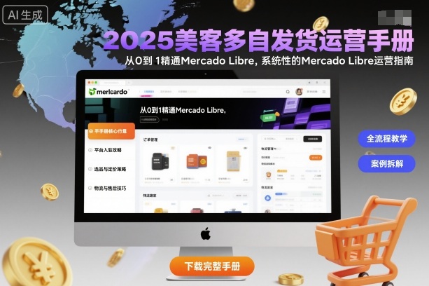 2025美客多自发货运营手册：从0到1精通Mercado Libre，系统性的Mercado Libre运营指南-自媒小站网创副业站