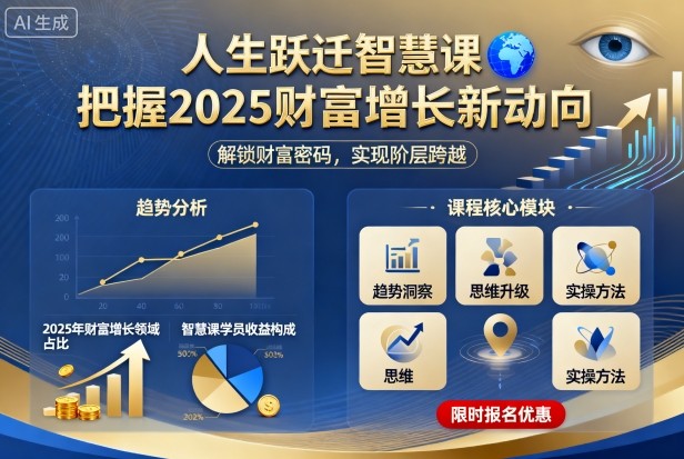 人生跃迁智慧课，把据2025财富增长新动向-自媒小站网创副业站