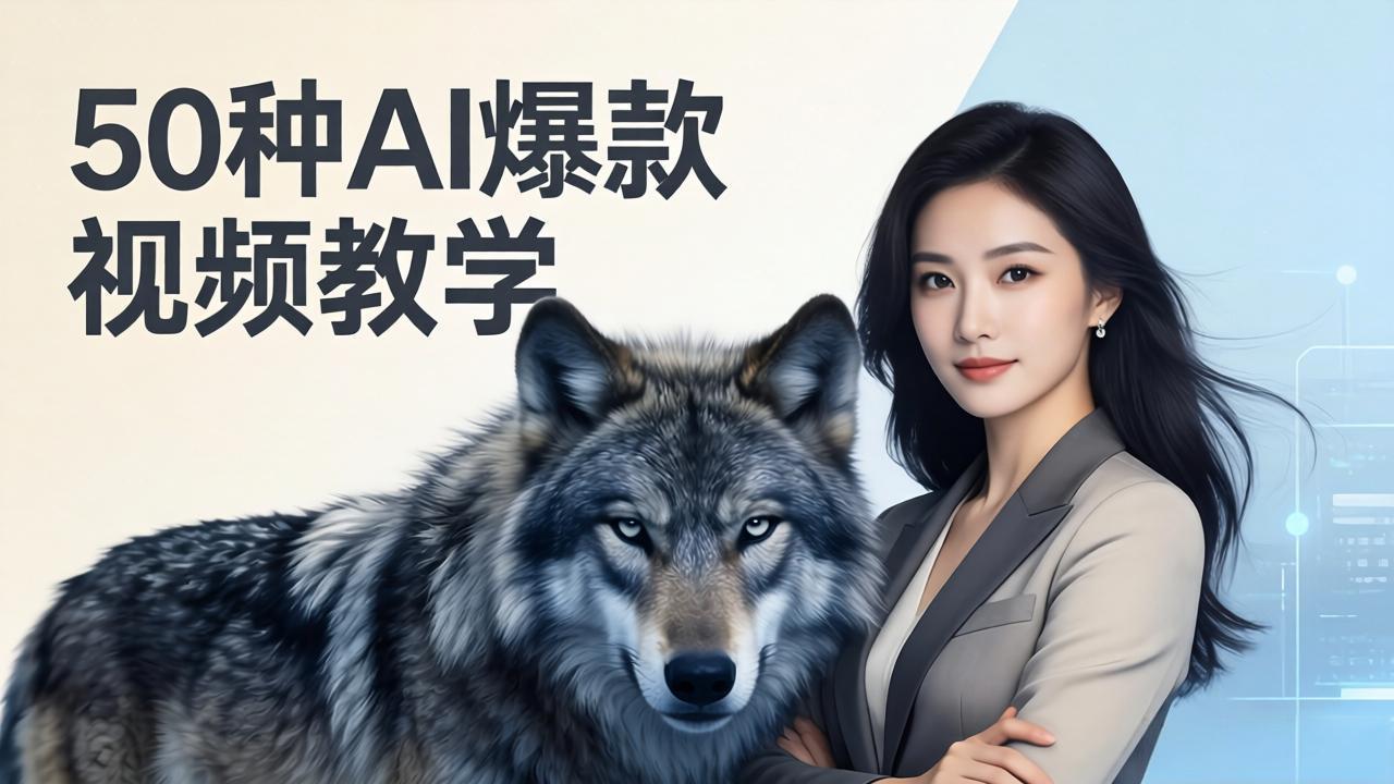 50种AI爆款视频教学：影视级古诗词+治愈萌宠+山海经蛟龙，高阶宝典商业落地-自媒小站网创副业站