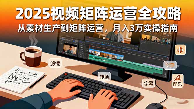 2025短视频矩阵运营全攻略：从素材生产到矩阵运营，月入3万实操指南-自媒小站网创副业站