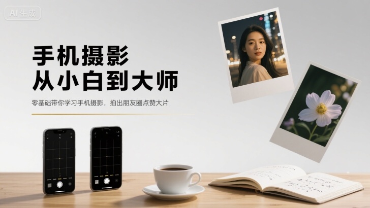 手机摄影从小白到大师，零基础带你学习手机摄影，拍出朋友圈点赞大片-自媒小站网创副业站