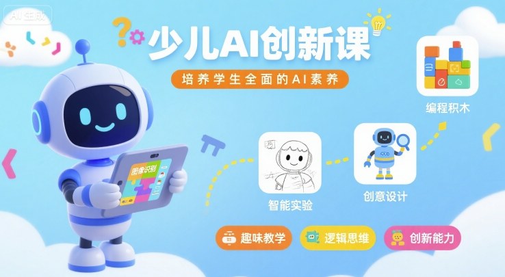 少儿AI创新课，培养学生全面的AI素养-自媒小站网创副业站