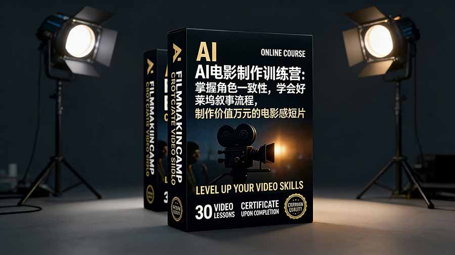 AI电影制作训练营：掌握角色一致性，学会好莱坞叙事流程，制作价值万元的电影感短片-自媒小站网创副业站