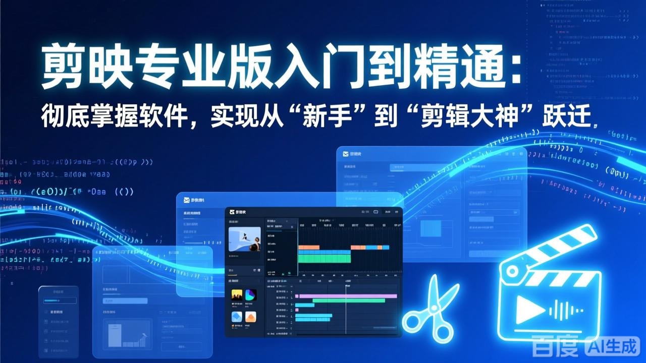 剪映专业版入门到精通：彻底掌握软件，实现从“新手”到“剪辑大神”跃迁-自媒小站网创副业站