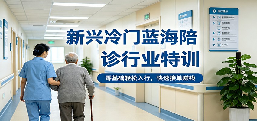 新兴冷门蓝海陪诊行业特训，零基础轻松入行，快速接单赚钱-自媒小站网创副业站