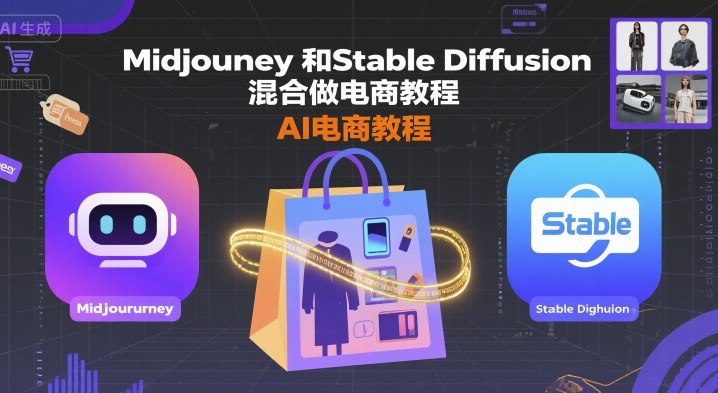 Midjourney和Stable Diffusion混合做电商教程-ai电商教程-自媒小站网创副业站