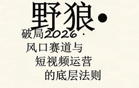 野狼团队·多平台实操运营课，覆盖AI口播、服装、好物、漫剪等热门玩法(更新4月)-自媒小站网创副业站
