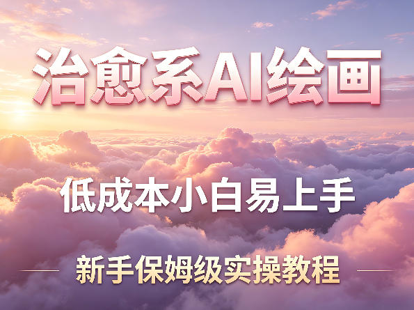 治愈系AI绘画提示词项目，低成本小白易上手，每天10分钟，新手保姆级实操教程-自媒小站网创副业站