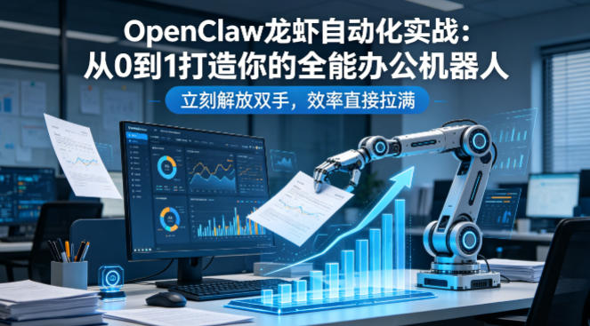 OpenClaw龙虾自动化实战：从0到1打造你的全能办公机器人，立刻解放双手，效率直接拉满-自媒小站网创副业站