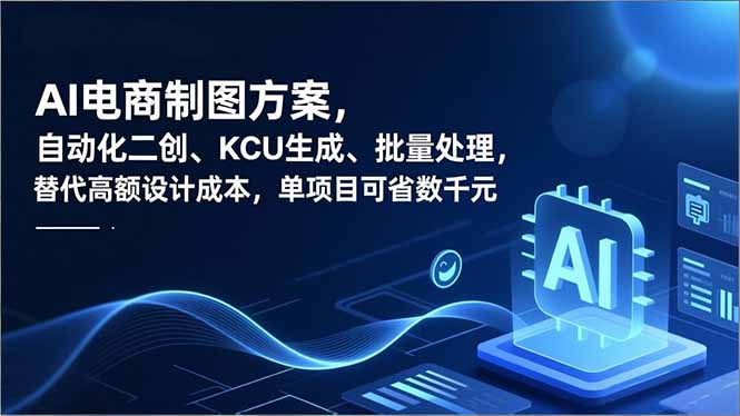AI电商制图方案，自动化二创、SKU生成、批量处理，替代高额设计成本，单项目可省数千元-自媒小站网创副业站