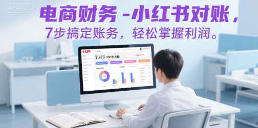 电商财务-小红书对账，7步搞定账务，轻松掌握利润-自媒小站网创副业站