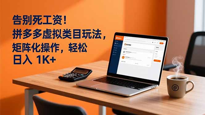 告别死工资！拼多多虚拟类目玩法，矩阵化操作，轻松日入 1K+-自媒小站网创副业站